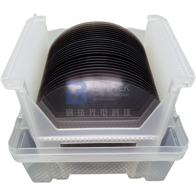 0.5 มม. สีดำ Pyroelectric ฟรี LiNbO3 เวเฟอร์ 8 นิ้ว 128Y-cut SAW IDT Application