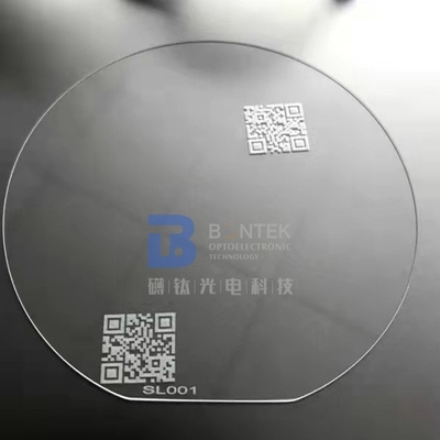 เส้นผ่านศูนย์กลาง 150 มม. เวเฟอร์แก้ว หนา 0.35 มม. ใน Fused Silica Borosilicate