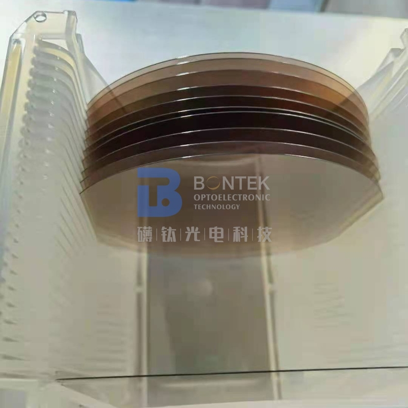 เวเฟอร์ลิเธียมแทนทาเลต 4 '' สำหรับตัวกรองบรอดแบนด์ความถี่สูง Piezoelectric Transducer